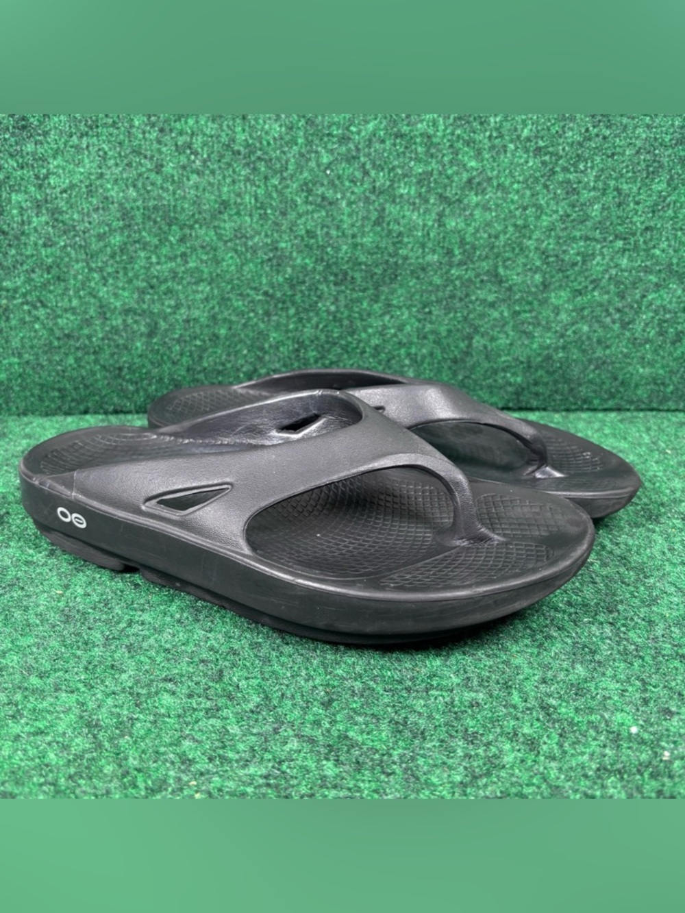 OOFOS OOriginal Flip Flops Thong Sandals Black Comfort Recovery Womens 9 Men’s 7